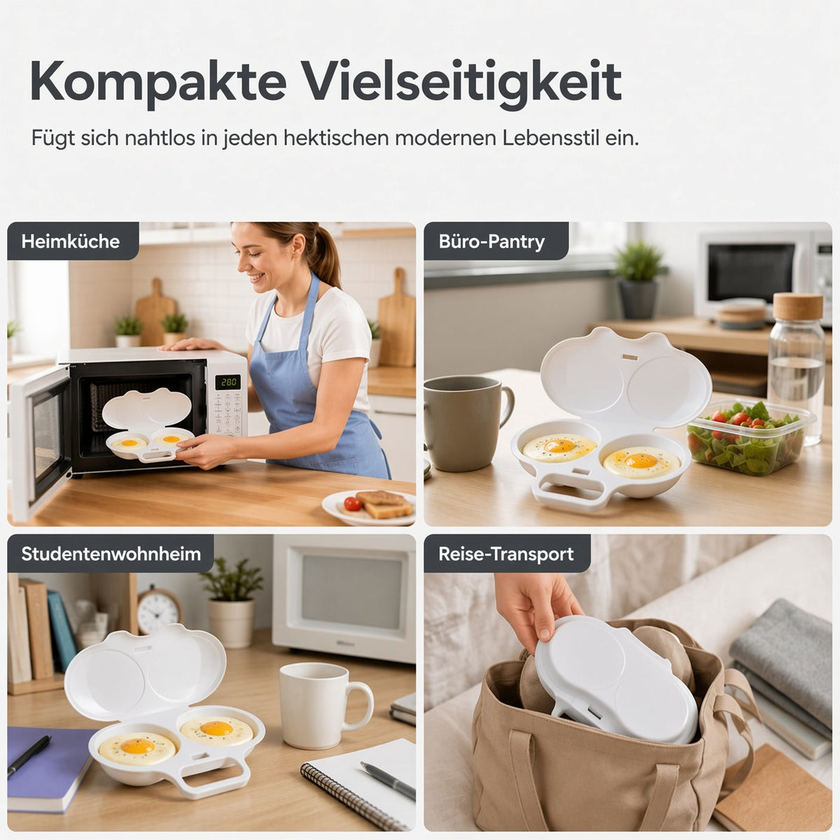 2-Eier-Mikrowellenkocher – Frühstück in Minuten!