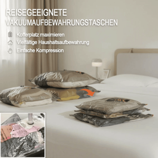 Vakuum-Kompressionsbeutel für Reisen & Zuhause – Platzsparende Aufbewahrung für Kleidung 🧳🏠
