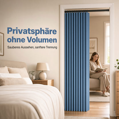 Magnetischer Faltvorhang ohne Bohren