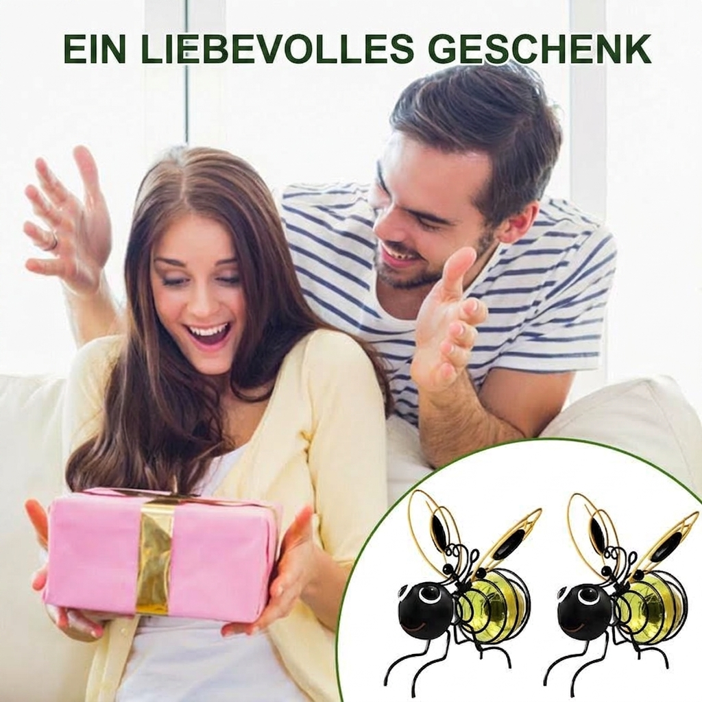 Solar-Hängeleuchte mit Biene für den Außenbereich – Das perfekte Geschenk für Pflanzenliebhaber, Mütter oder einfach jeden, der gerne lächelt ❤️