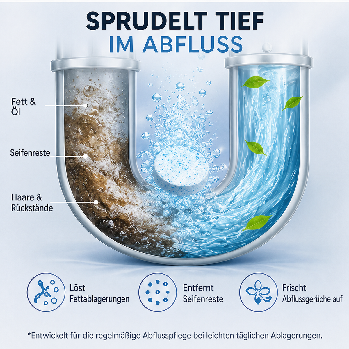 60 % Rabatt🔥🎁 1+1 GRATIS!!🥳 💞 50K+ VERKAUFT! ⚡💧 Leistungsstarke Brausetabletten zur Rohrreinigung