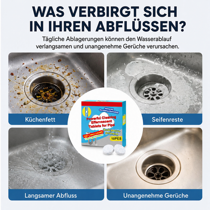 60 % Rabatt🔥🎁 1+1 GRATIS!!🥳 💞 50K+ VERKAUFT! ⚡💧 Leistungsstarke Brausetabletten zur Rohrreinigung