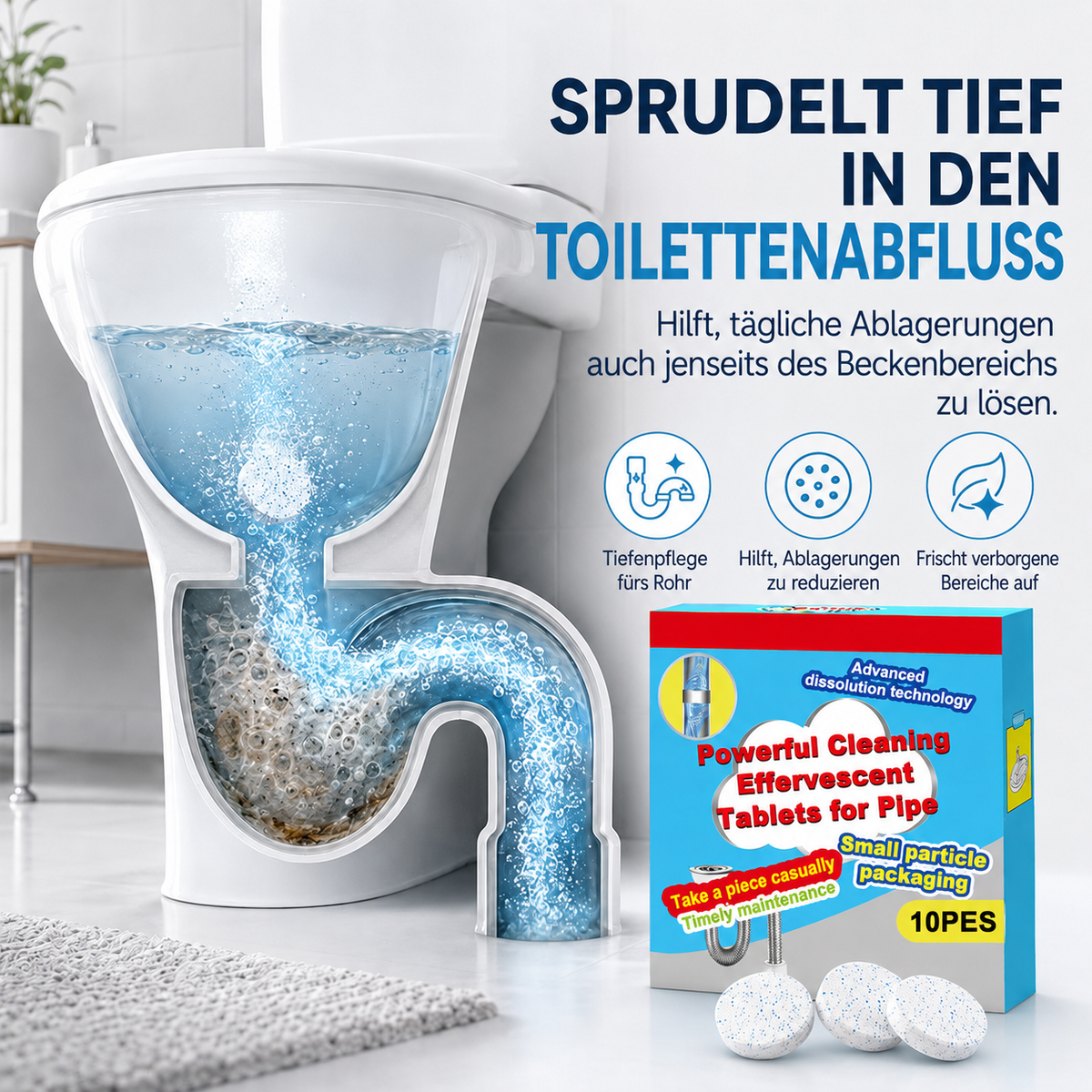 60 % Rabatt🔥🎁 1+1 GRATIS!!🥳 💞 50K+ VERKAUFT! ⚡💧 Leistungsstarke Brausetabletten zur Rohrreinigung