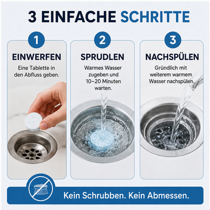 60 % Rabatt🔥🎁 1+1 GRATIS!!🥳 💞 50K+ VERKAUFT! ⚡💧 Leistungsstarke Brausetabletten zur Rohrreinigung