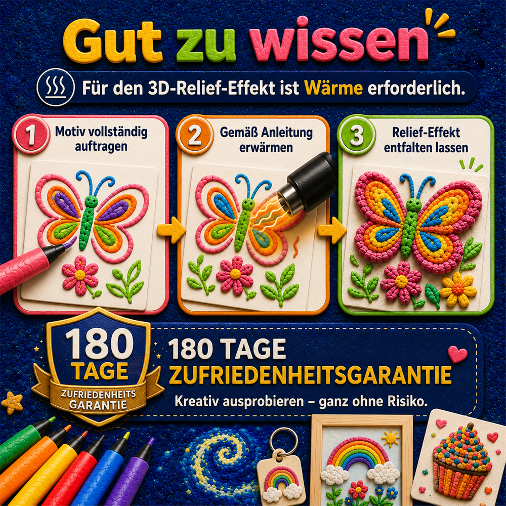 60 % Rabatt Nur heute 50 % sparen | IEY® 3D-Relief-Kunststift – Verwandle flache Zeichnungen in fühlbare 3D-Kunst 🎨🎨