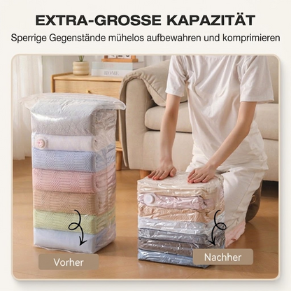 60 % Rabatt🧳💨 50 % Rabatt! Vakuum-Aufbewahrungsbeutel ohne Pumpe – Drücken und versiegeln, keine Pumpe erforderlich. Spart 80 % Platz, hält Kleidung trocken und staubfrei. Ideal für voluminöse Bettwäsche und saisonale Ausrüstung. 🛏️🗄️