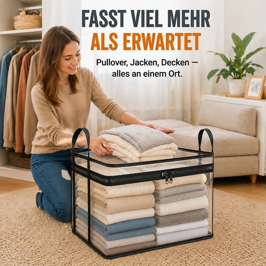 📦Tragbare, große, strapazierfähige, durchsichtige Aufbewahrungsbox aus dickem Kunststoff mit Klappdeckel | Haushalt, Reisen & Camping