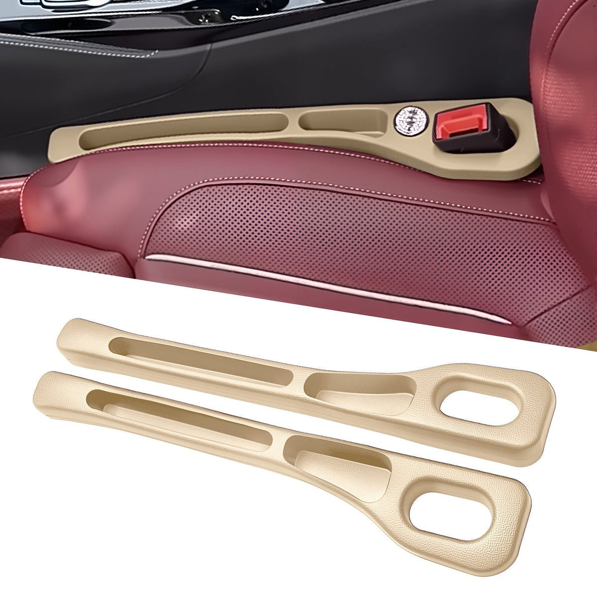 Nie wieder das Handy zwischen den Autositzen verlieren💺🌟Universeller Sitzlücken-Füller • Organizer mit Doppel-Fach🌟