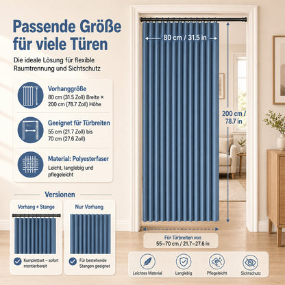Magnetischer Faltvorhang ohne Bohren