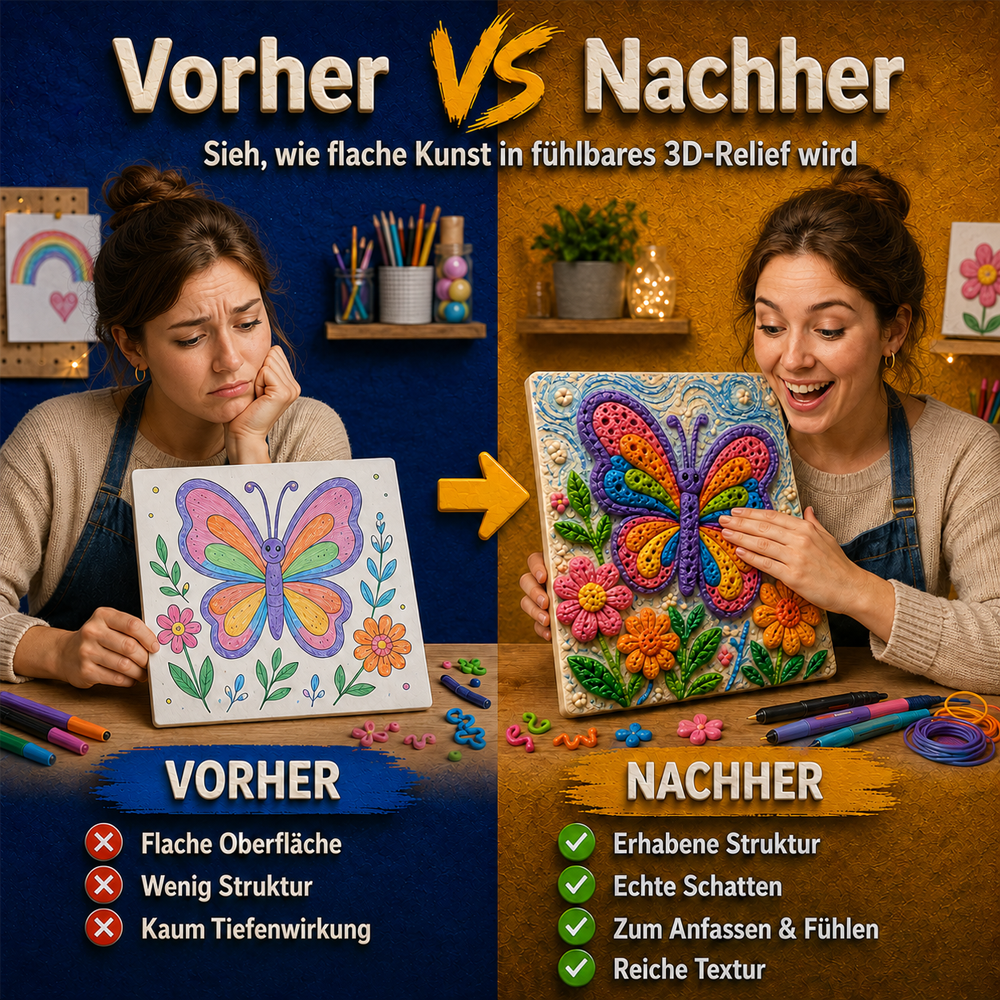 IEY® 3D-Relief-Kunststift – Verwandle flache Zeichnungen in fühlbare 3D-Kunst 🎨🎨