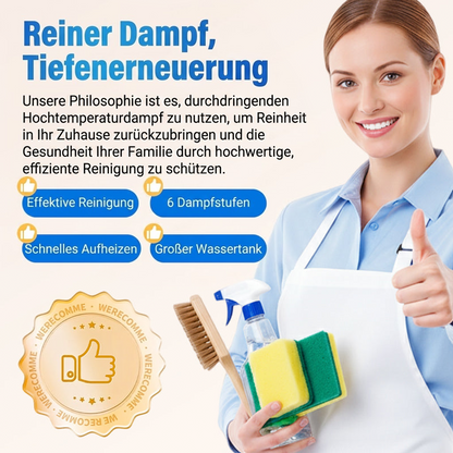 ⏰Hochdruck-Dampfreiniger mit LCD-Display｜Vielseitig für Zuhause, Auto & Küche｜Effektiv gegen Fett & Bakterien✨