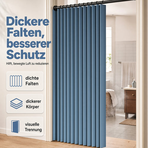 Magnetischer Faltvorhang ohne Bohren