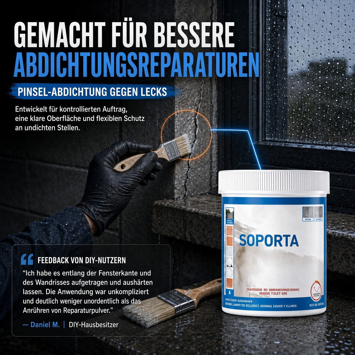 Wasserfestes Reparatur- und Dichtungsmittel für verschiedene Oberflächen upsell