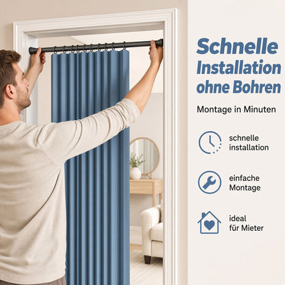 Magnetischer Faltvorhang ohne Bohren