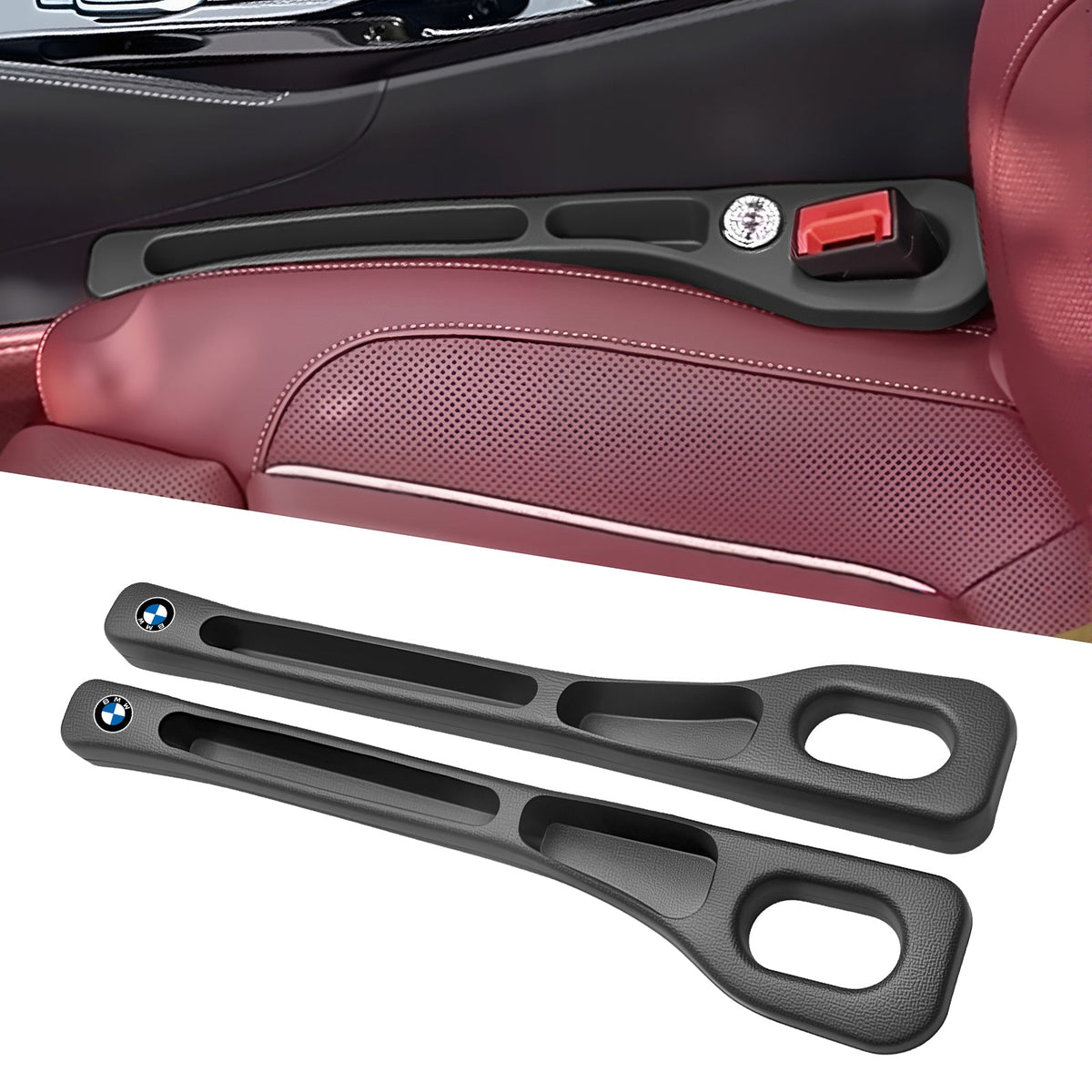 Nie wieder das Handy zwischen den Autositzen verlieren💺🌟Universeller Sitzlücken-Füller • Organizer mit Doppel-Fach🌟