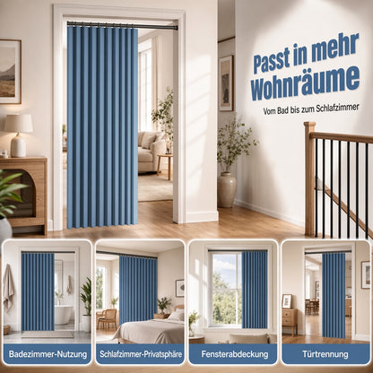 Magnetischer Faltvorhang ohne Bohren
