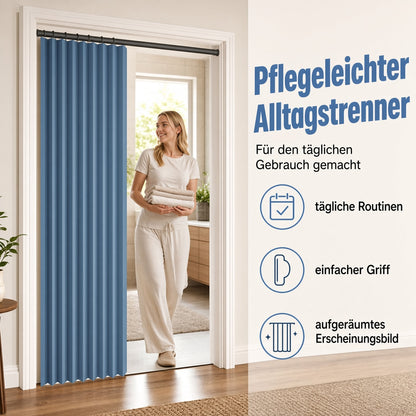 Magnetischer Faltvorhang ohne Bohren