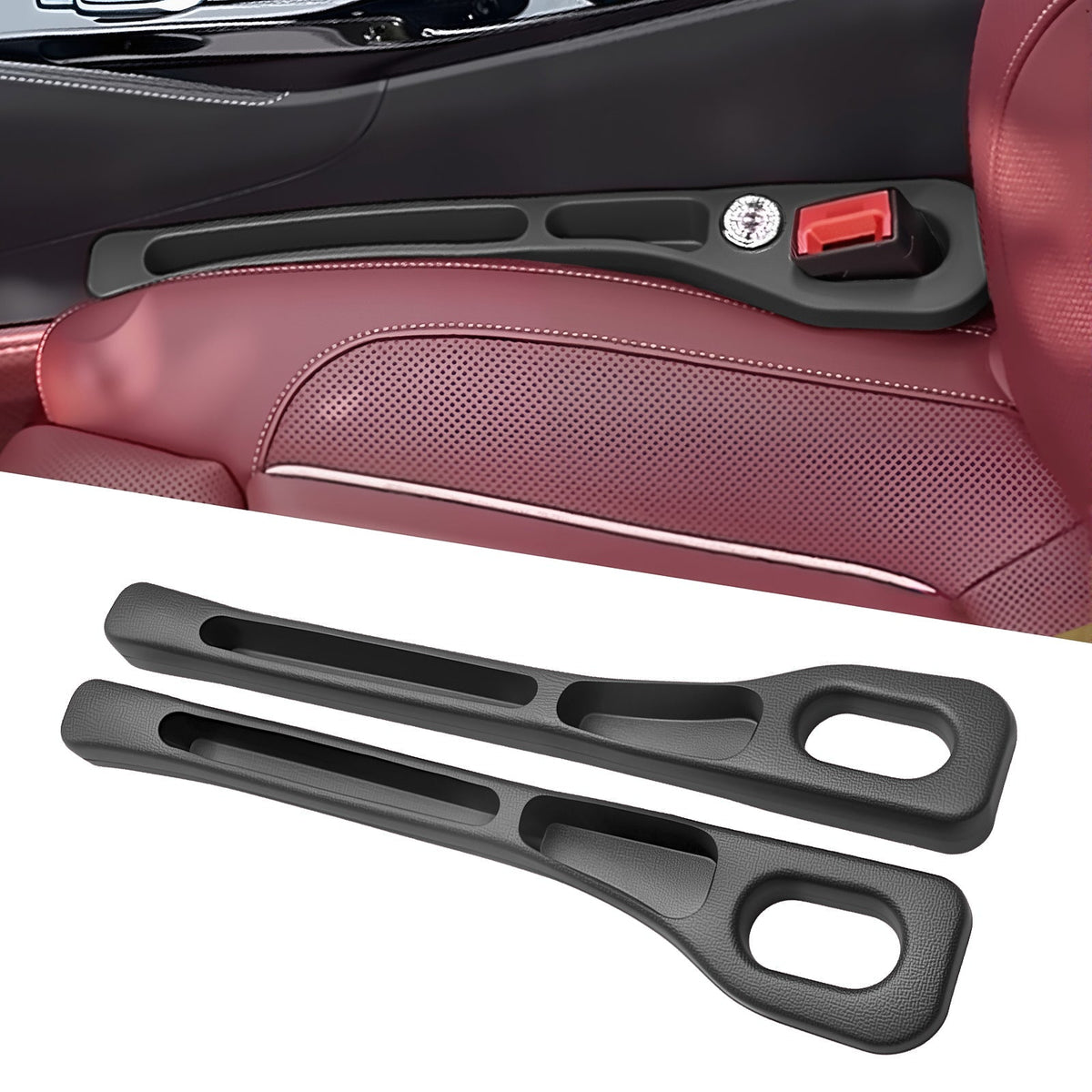 Nie wieder das Handy zwischen den Autositzen verlieren💺🌟Universeller Sitzlücken-Füller • Organizer mit Doppel-Fach🌟