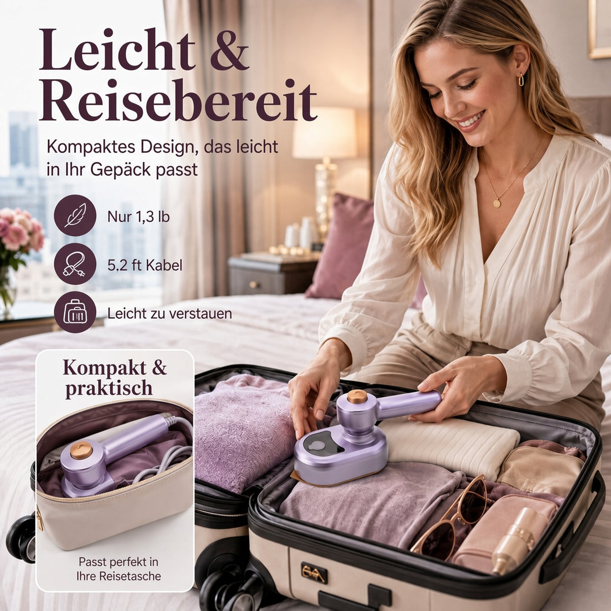 Tragbarer Kleidungsstück Bügeleisen – Kleidung schnell & einfach glätten