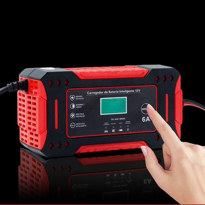 12V Slim Ladegerät (6A + Pulsreparatur) – Kompatibel mit Auto/Motorrad/E-Bike: Sicher & Langlebig! -Remifa®