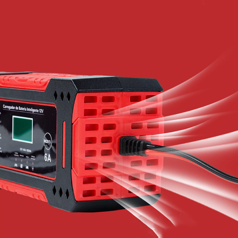 12V Slim Ladegerät (6A + Pulsreparatur) – Kompatibel mit Auto/Motorrad/E-Bike: Sicher & Langlebig! -Remifa®