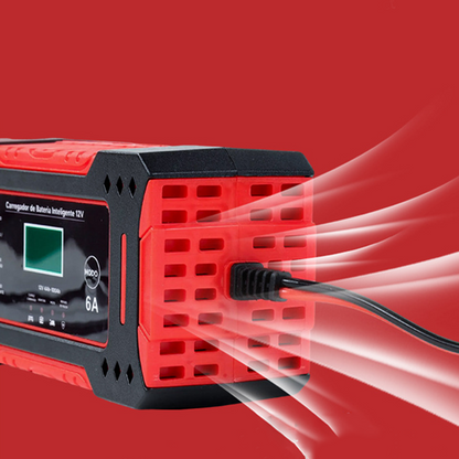 12V Slim Ladegerät (6A + Pulsreparatur) – Kompatibel mit Auto/Motorrad/E-Bike: Sicher & Langlebig! -Remifa®