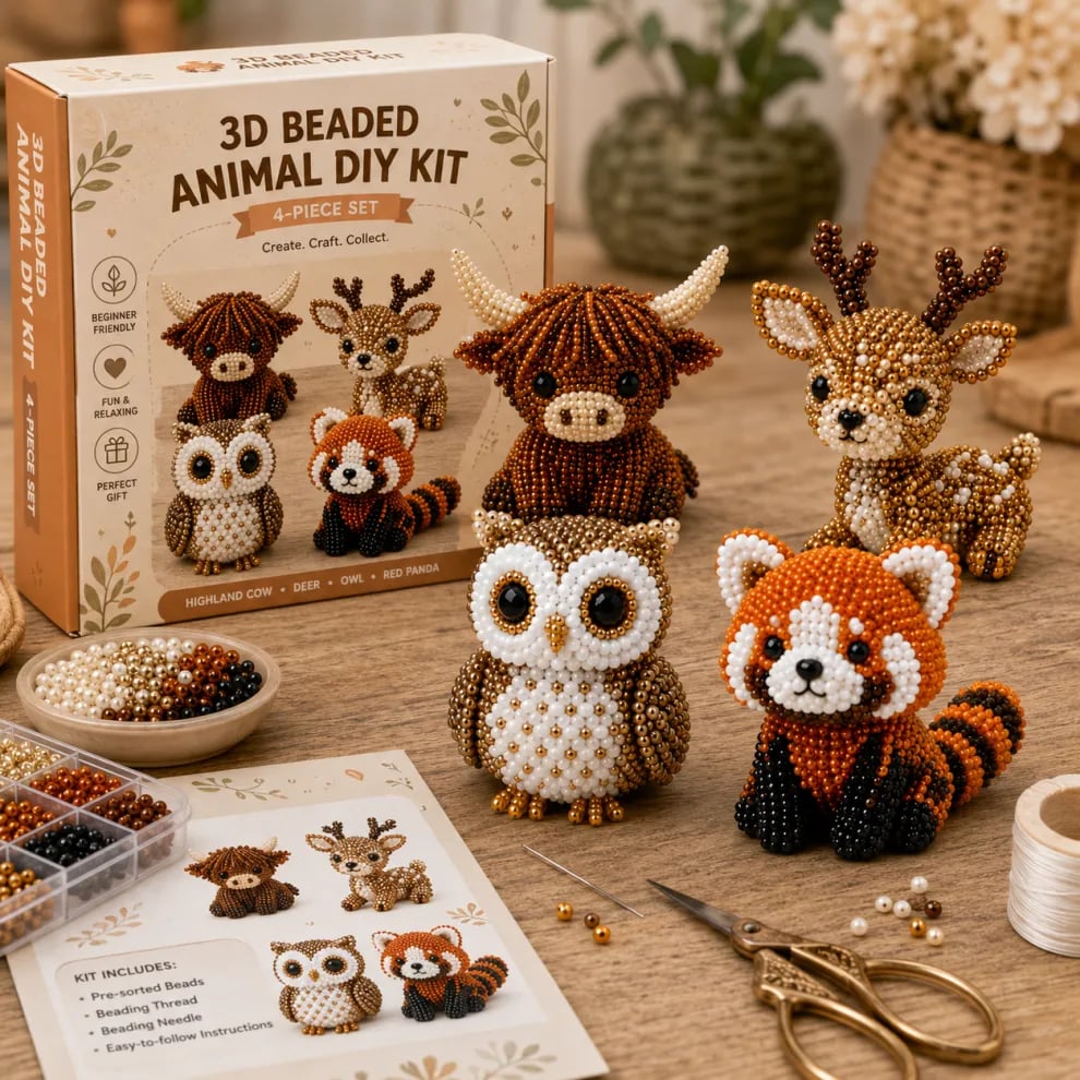 ✨Kleines 3D-Perlen-Tier-Bastelset