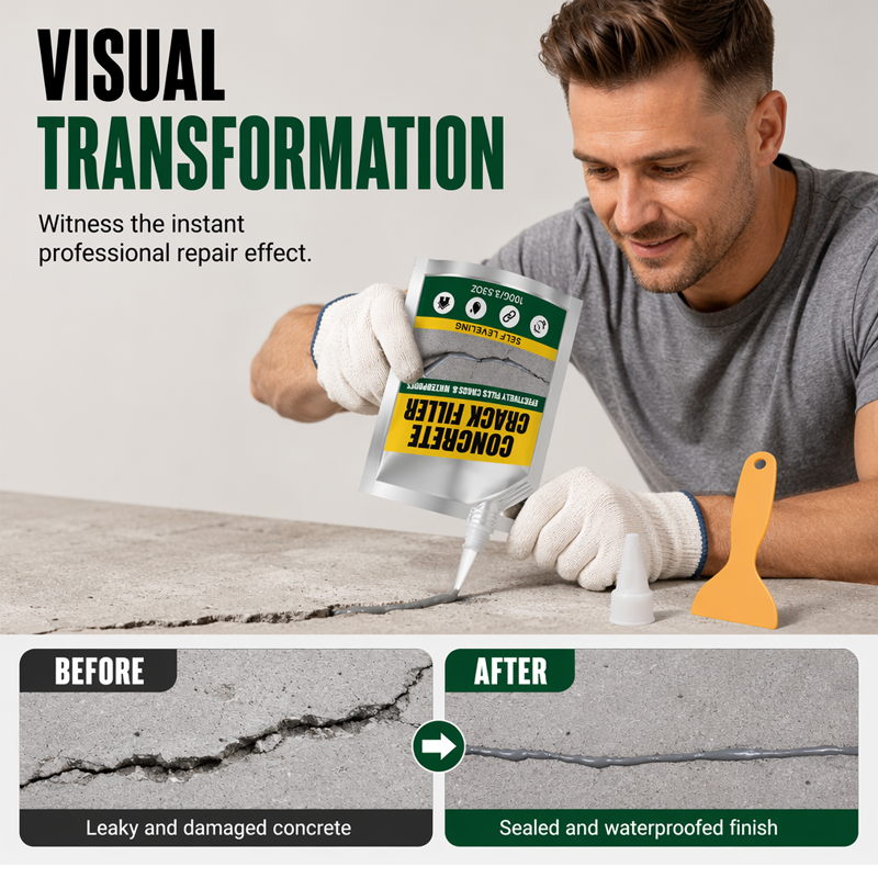 💧 50% Rabatt! Wasserfester Beton-Rissfüller 🧱 – Risse schnell reparieren & zuverlässig abdichten 🔧 upsell