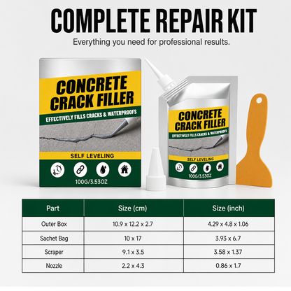 💧 50% Rabatt! Wasserfester Beton-Rissfüller 🧱 – Risse schnell reparieren & zuverlässig abdichten 🔧 upsell