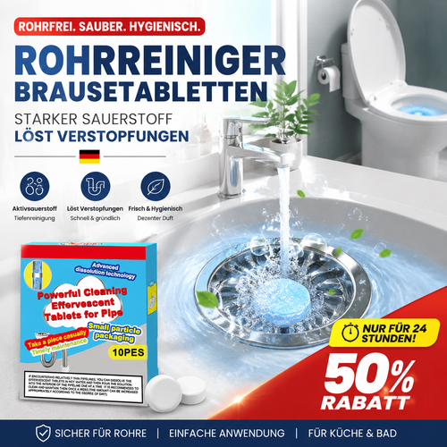 60 % Rabatt🔥🎁 1+1 GRATIS!!🥳 💞 50K+ VERKAUFT! ⚡💧 Leistungsstarke Brausetabletten zur Rohrreinigung